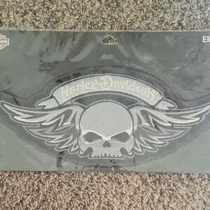 Harley-Davidson Gray Skull and Wings Emblem